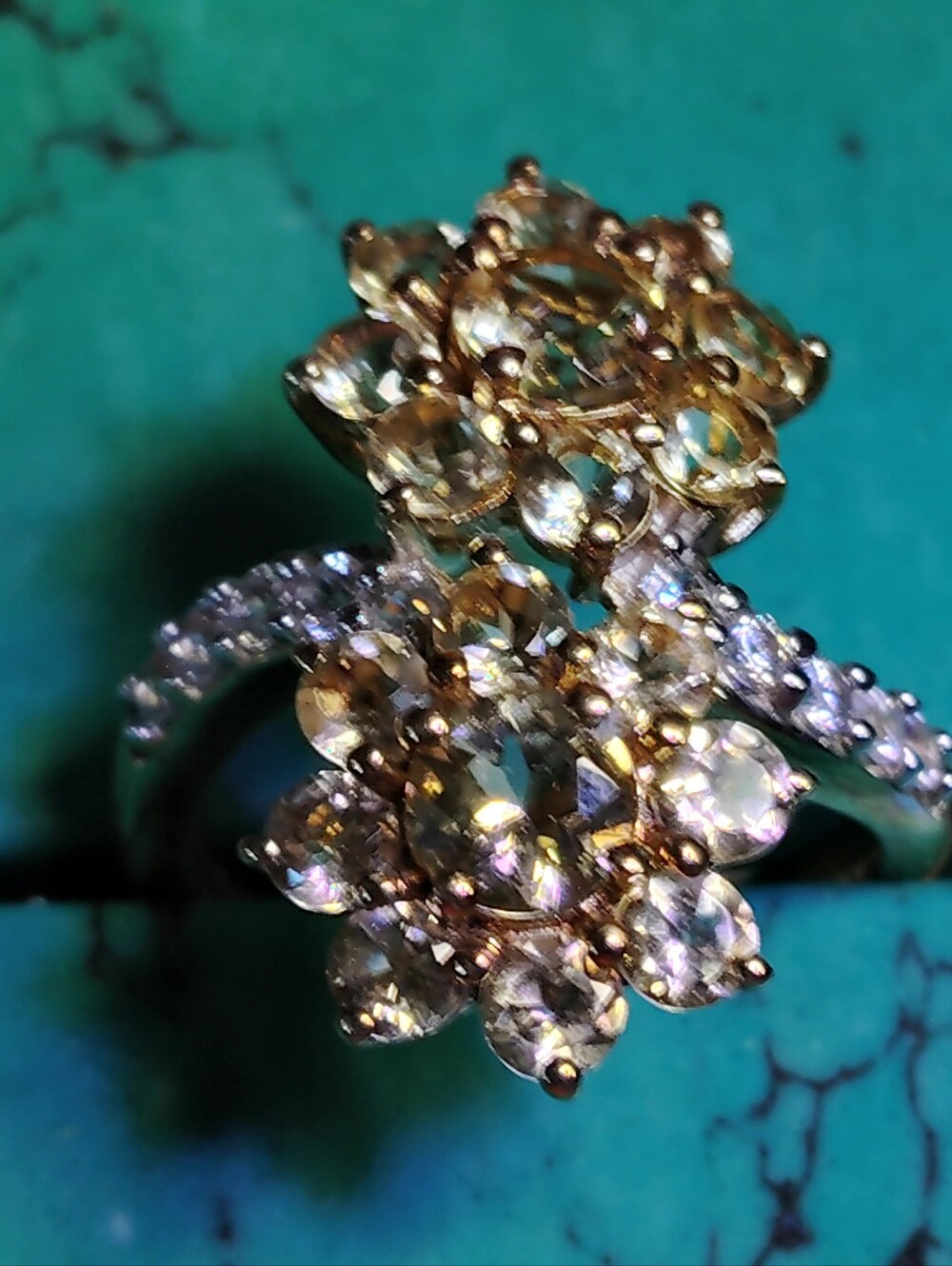 BRAZILIAN SUNFIRE BERYL, CITRINE, & ZIRCON. 18K- YELLOW -GOLD & STERLING. (SZ-6